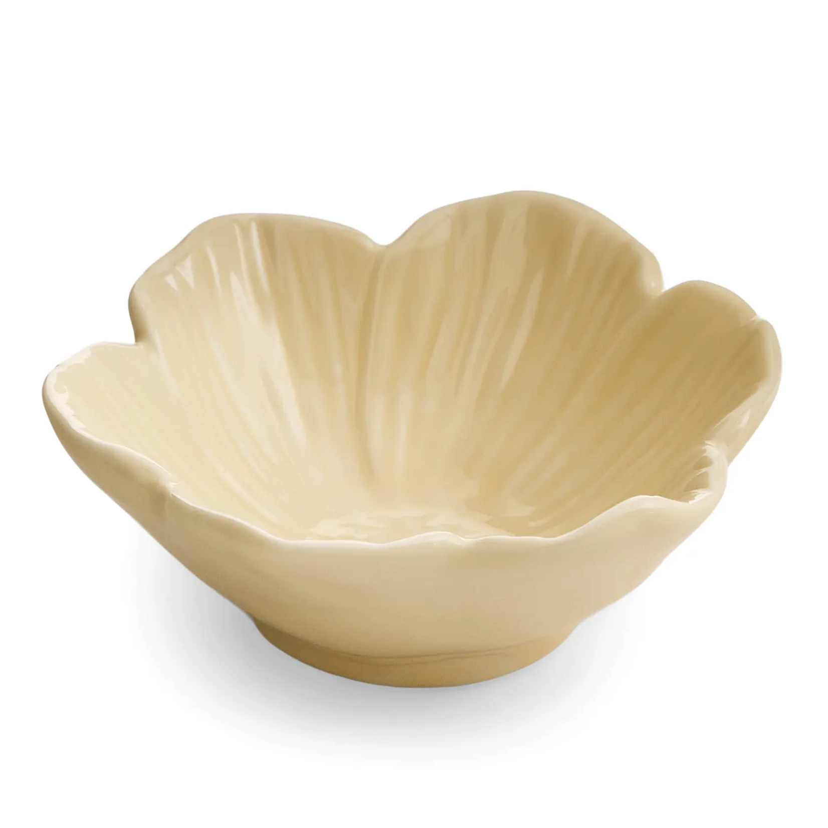 Buttercup Yellow Porcelain Flower Shaped Bowl