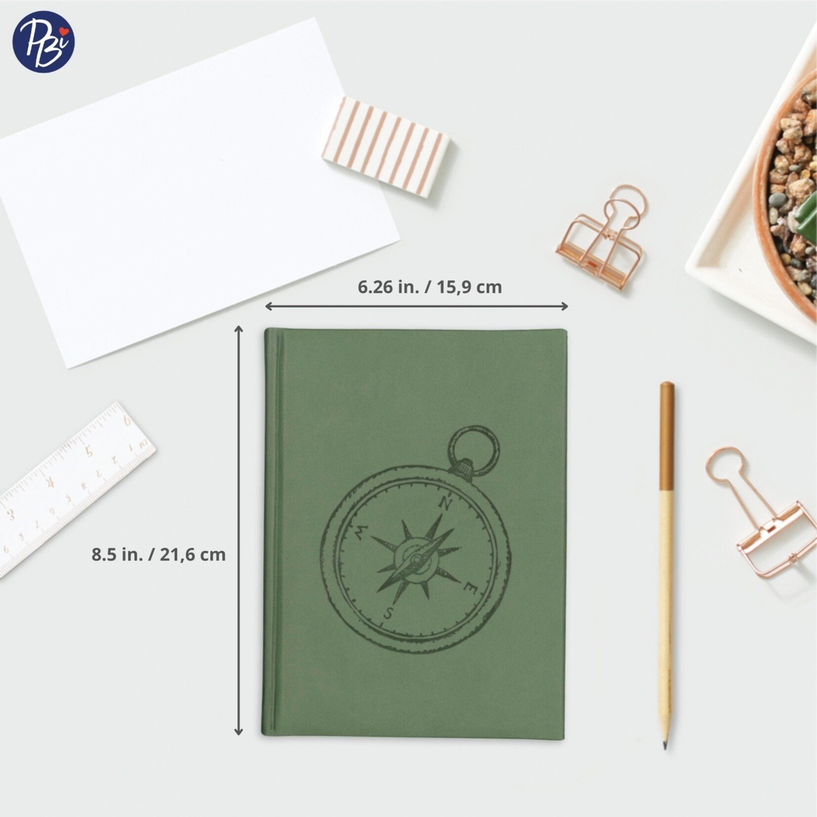 Hardcover Compass Notebook
