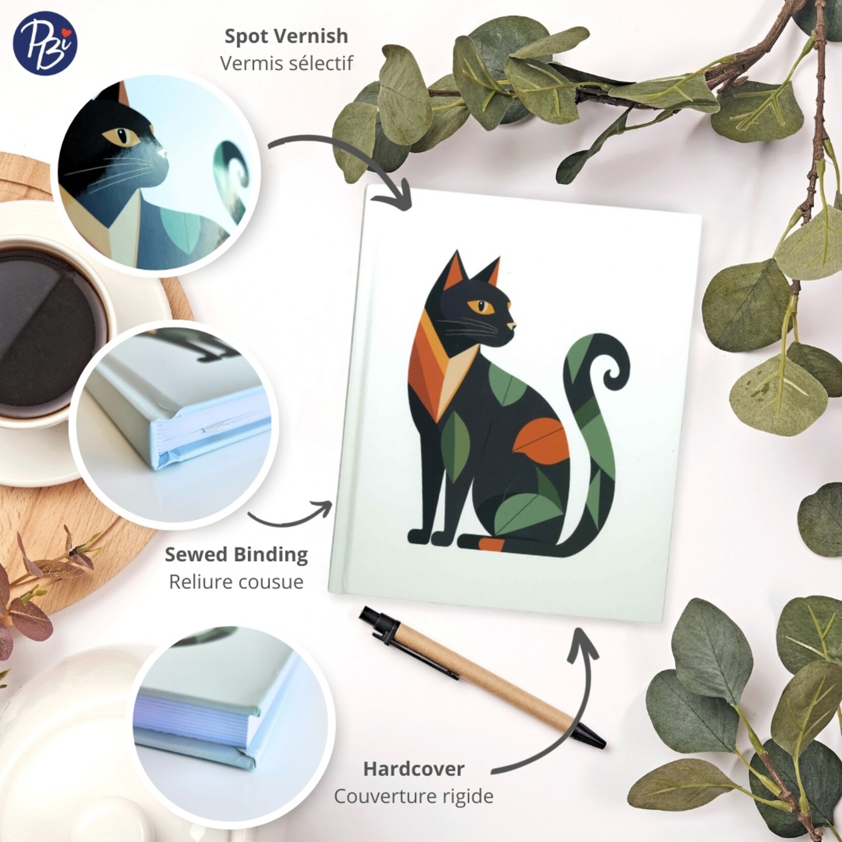 Hardcover Luxury Cat Notebook