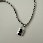 Silver Love Lock Necklace