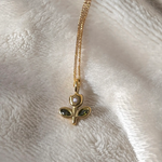 Gold Tulip Stone Necklace
