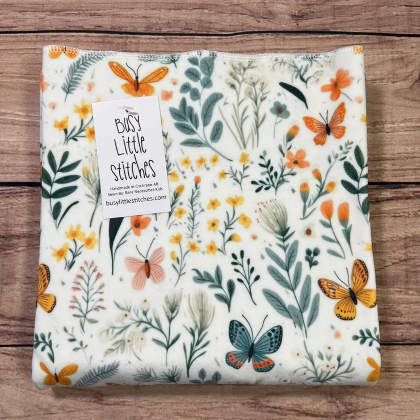 Butterfly Wildflower Baby Blanket
