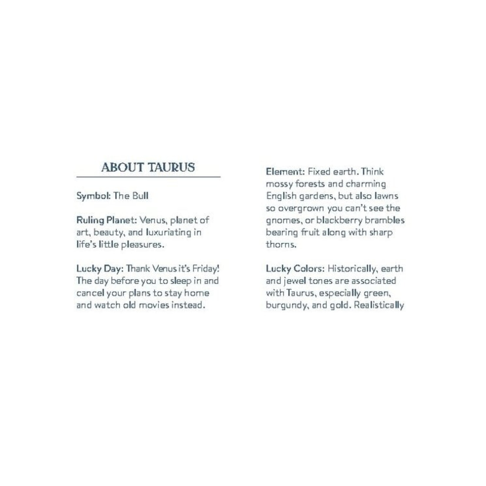 Cosmo Cards - Taurus