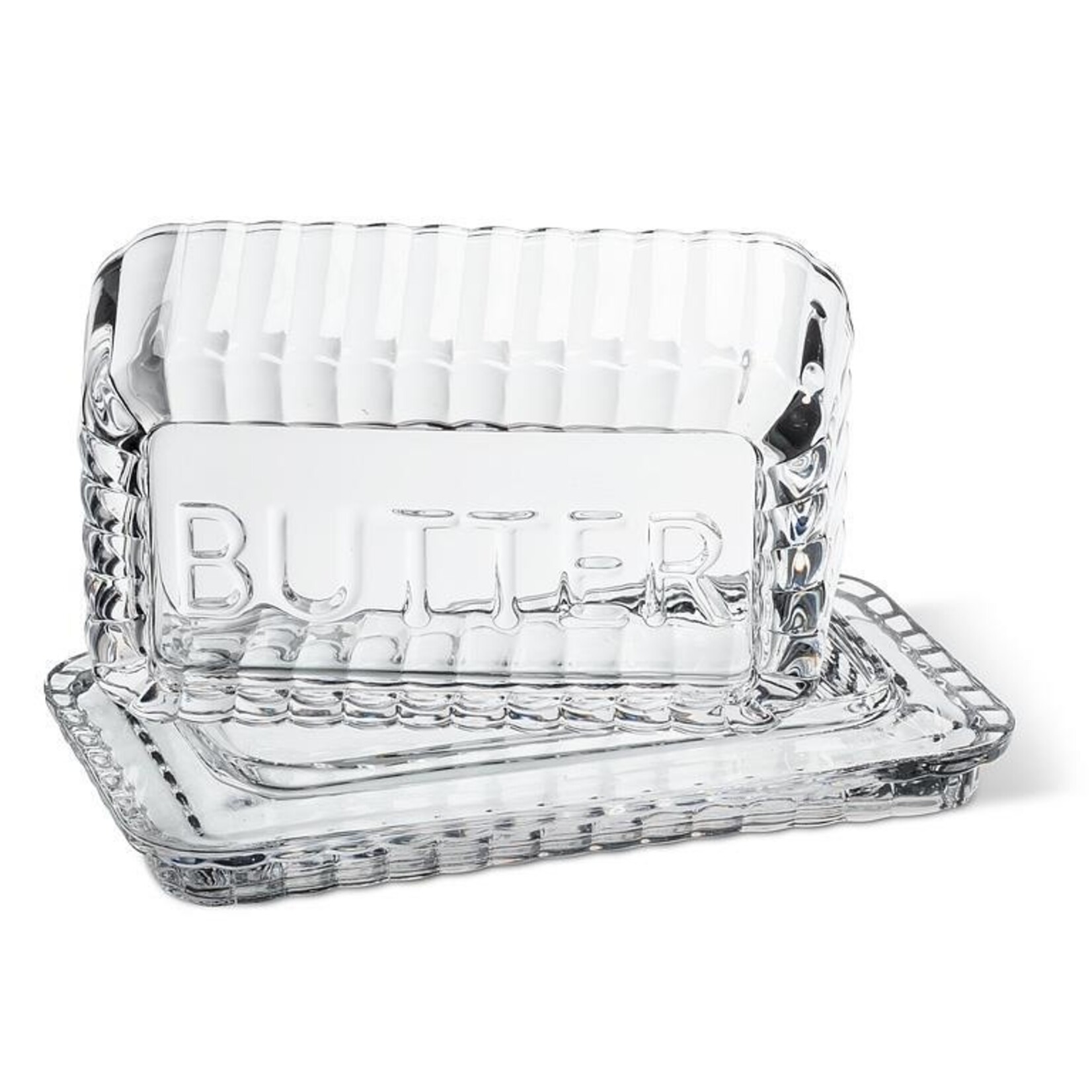 Glass Butter Dish w Cover
