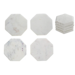 White Marble Hexagon Coasters - Set of 4