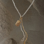 I Deserve The Best Silver & Gold Affirmation Snake Necklace