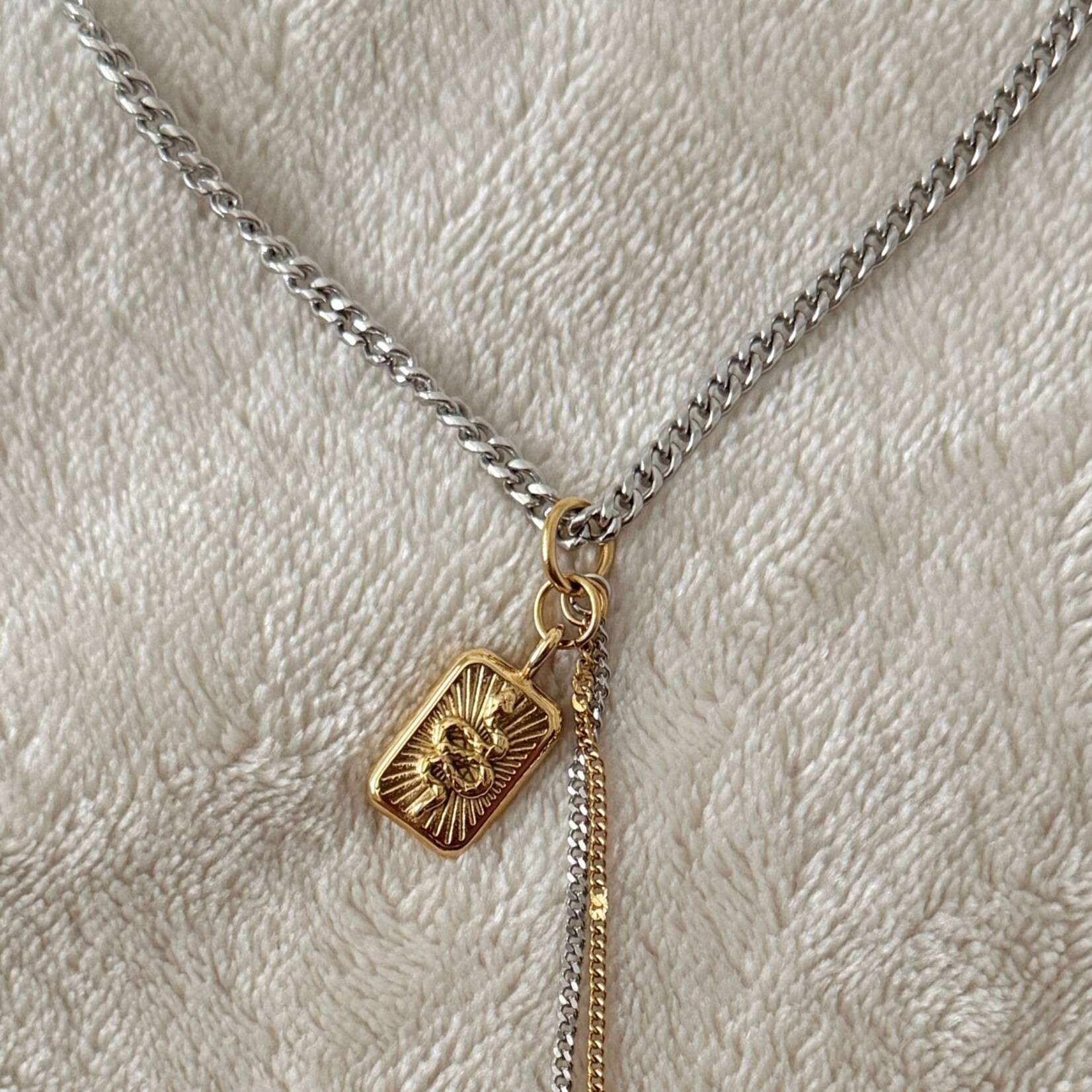 I Deserve The Best Silver & Gold Affirmation Snake Necklace