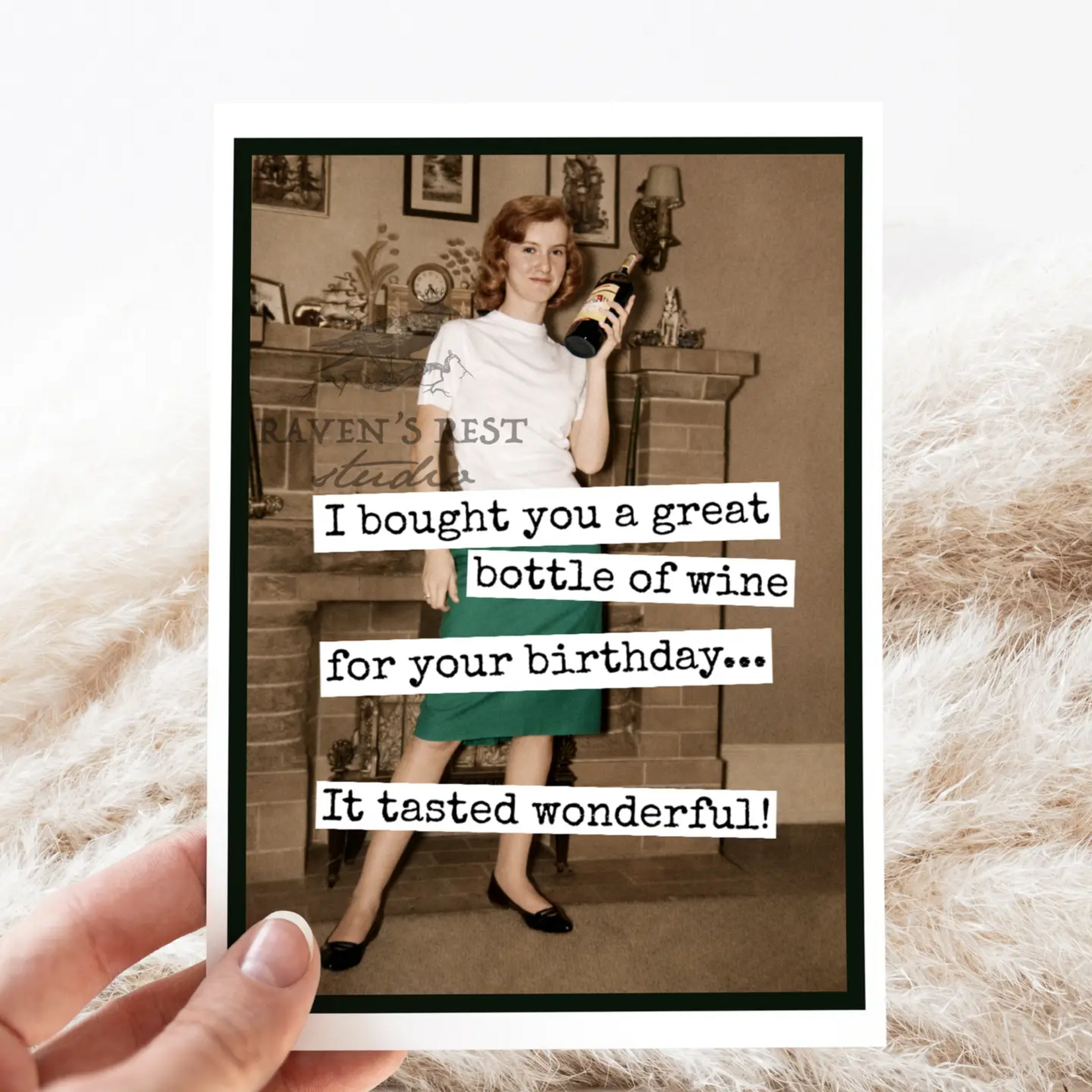 Great Bottle Of Wine For Your Birthday Card