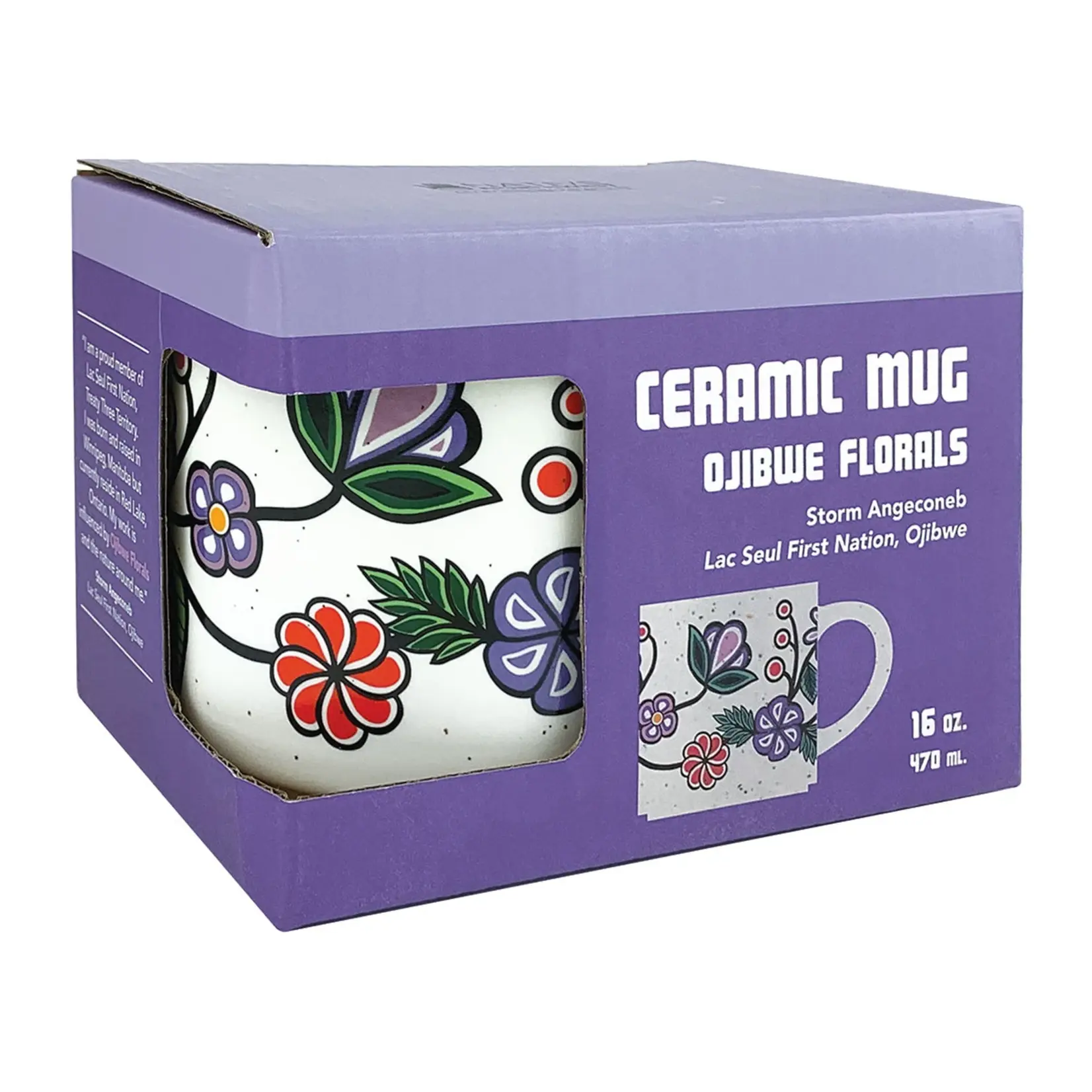 Ojibwe Florals Mug - Storm Angeconeb