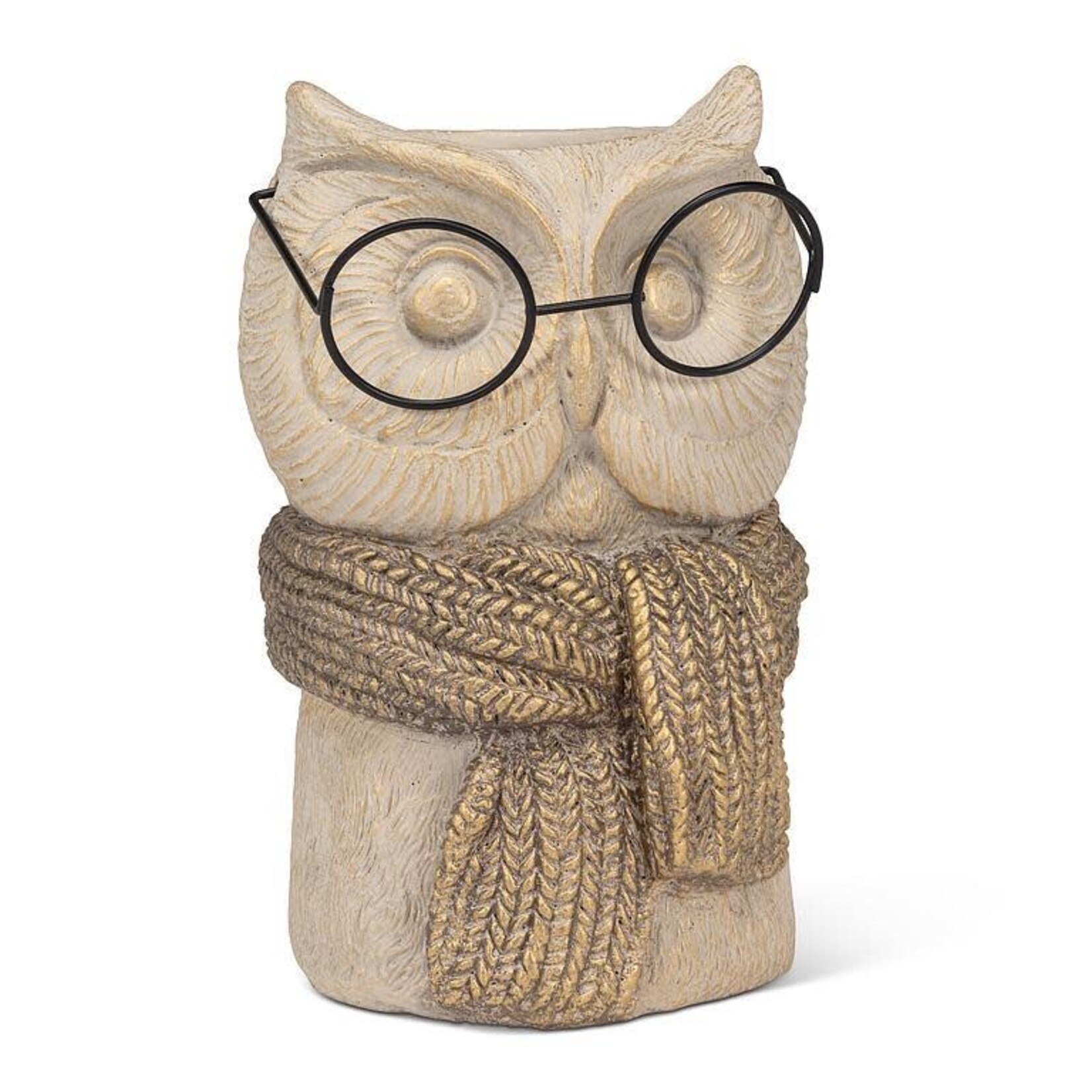 Owl Vase w Scarf & Glasses