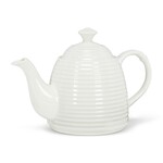 Beehive Shaped White Teapot - 28oz