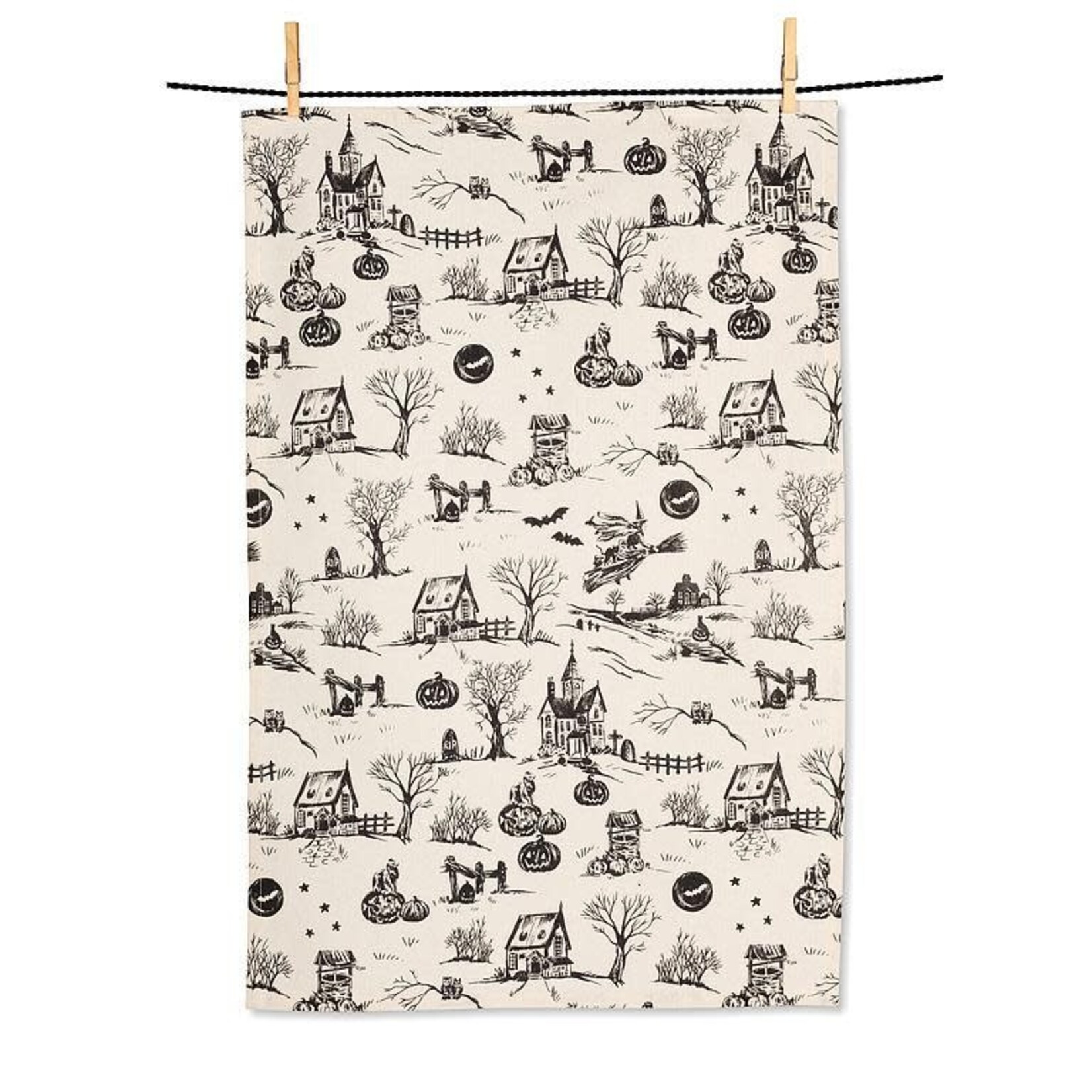 Halloween Toile Kitchen Towel