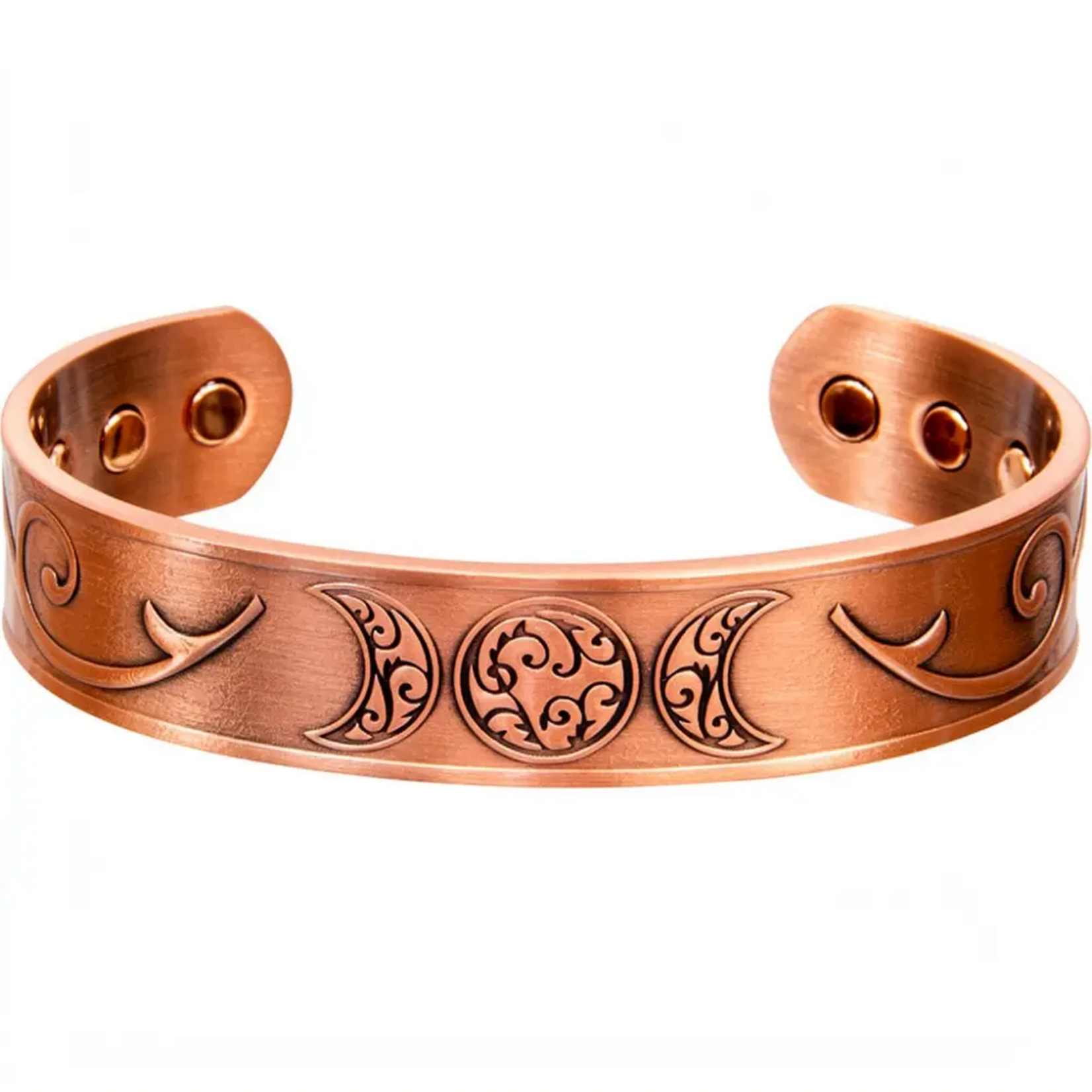 Magnetic Copper Buff Bracelet - Moon Phase
