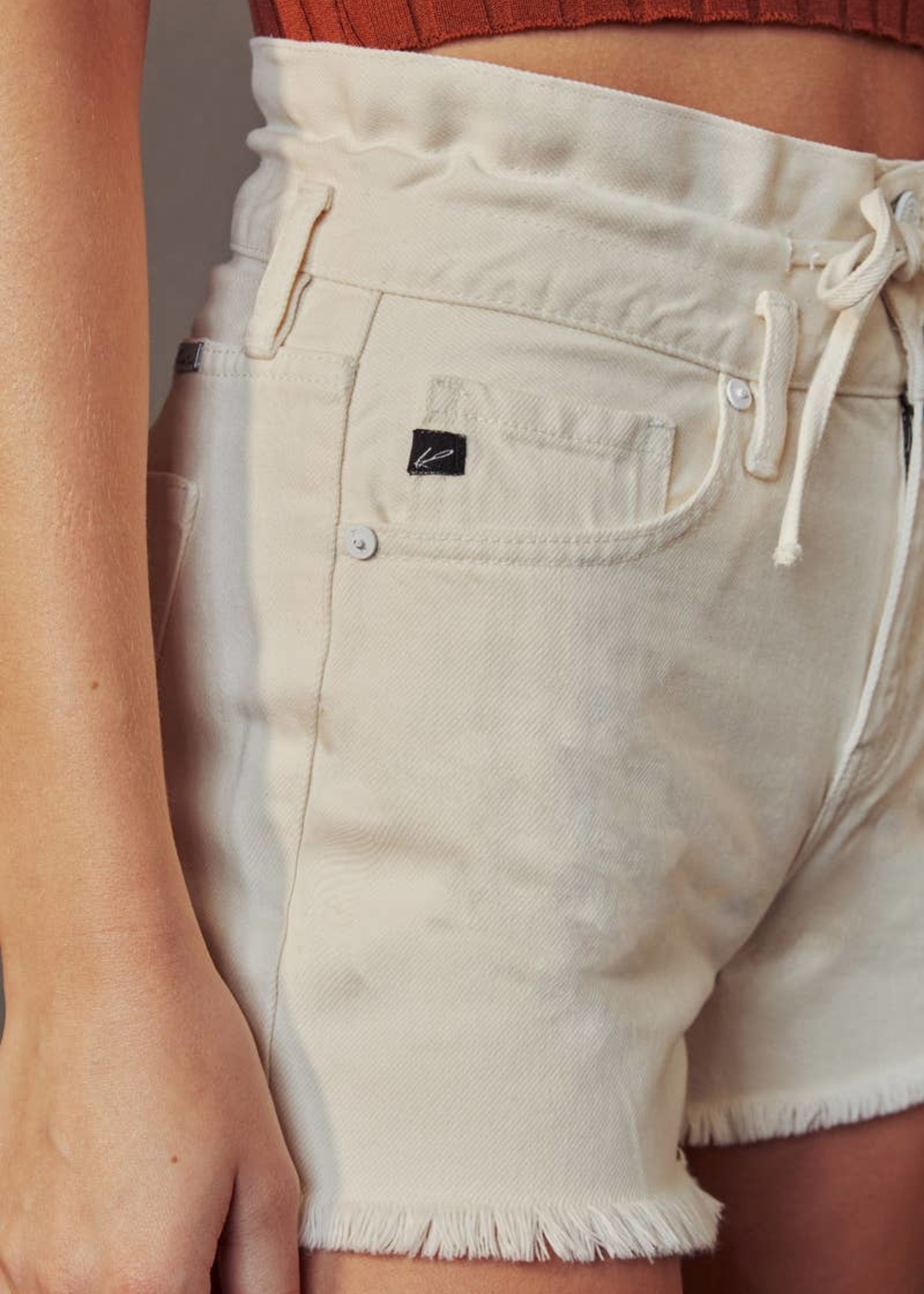 KANCAN- Beige Denim Shorts - Ravenswood 