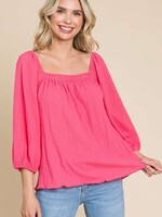 Hot Pink Flowy Top