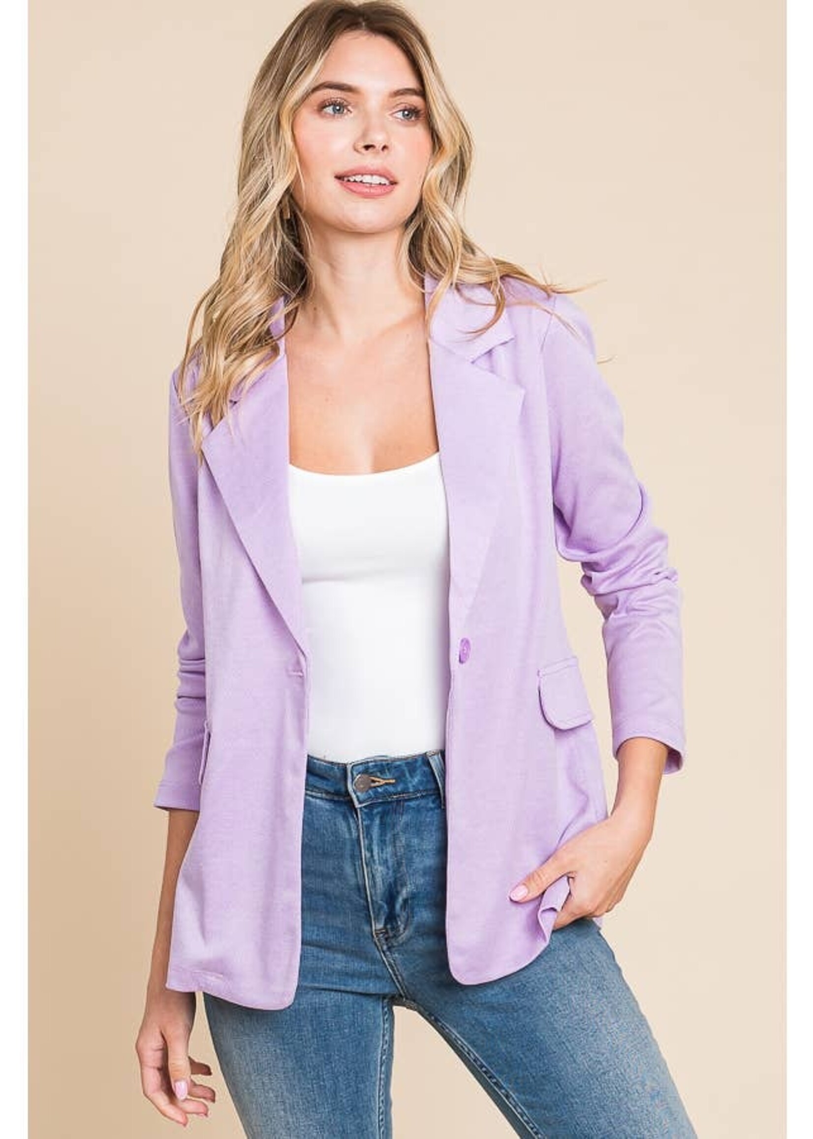 Sweet Lilac Fitted Blazer