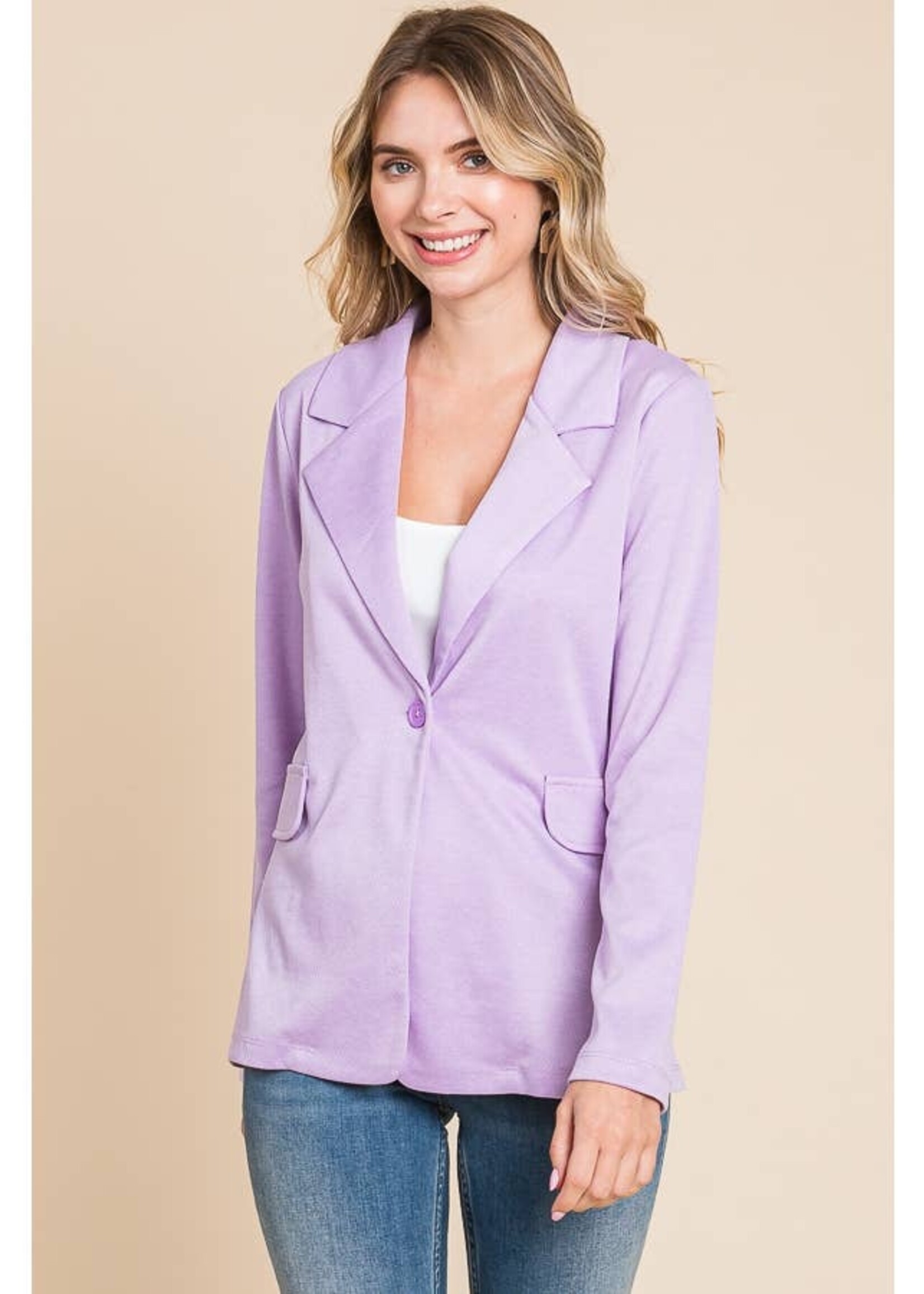 Sweet Lilac Fitted Blazer