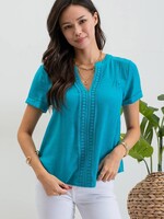 Teal Lace Blouse