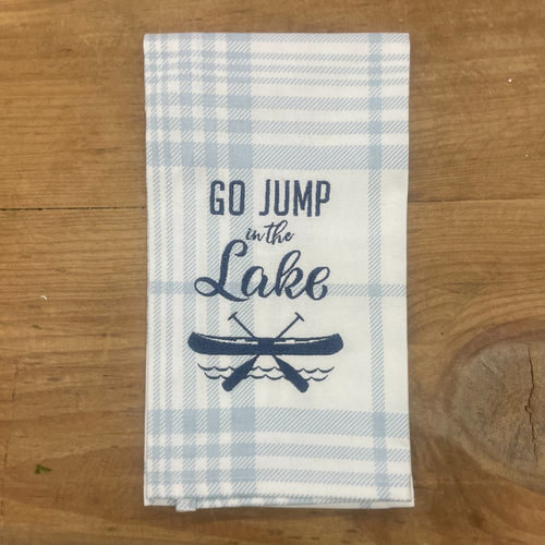 Jump in the Lake Tea Towel