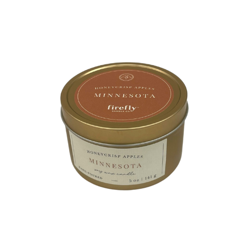 Firefly 5 oz Gold Tin Candle - Honey Crisp Firefly 5 oz Gold Tin Candle - Honey Crisp