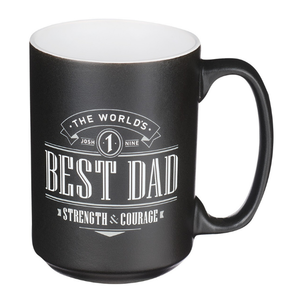 Stoneware Mug - World's Best Dad Joshua 1:9