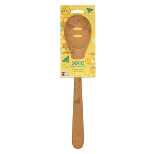 Beechwood Slotted Spoon - Bee