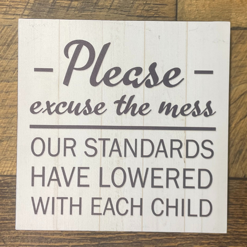 Square Sitter - Excuse the Mess Square Sitter - Excuse the Mess