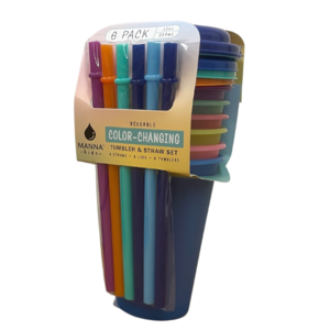 Color Changing Tumbler, Lid & Straw Set of 6