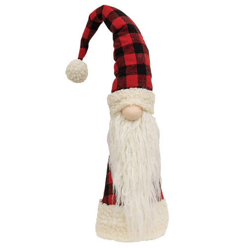 plaid santa tree topper