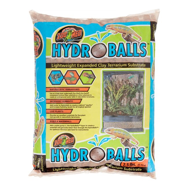 Zoo Med HydroBalls Lightweight Expanded Clay Terrarium Substrate - 2.5 lb