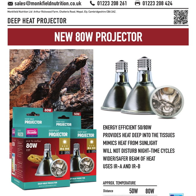 Arcadia Deep Heat Projector 80 Watt