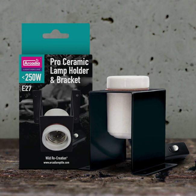 Arcadia Pro Ceramic Lamp Holder and Bracket with Switch