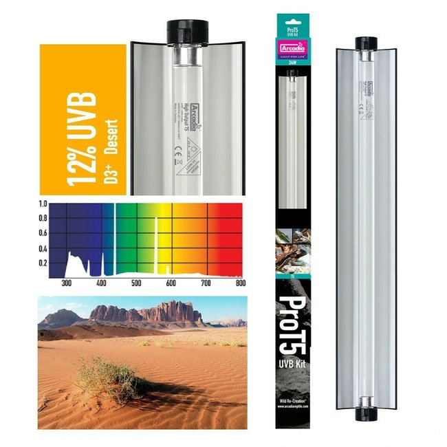 Arcadia ProT5 UVB 12% Desert Lamp Kits
