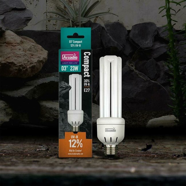 Arcadia 23w E27 D3+ Compact 12%  UVB 110v CFL