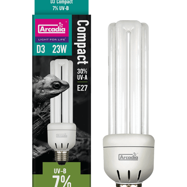 Arcadia Arcadia 23w E27 D3+ Compact 7% UVB 110v CFL