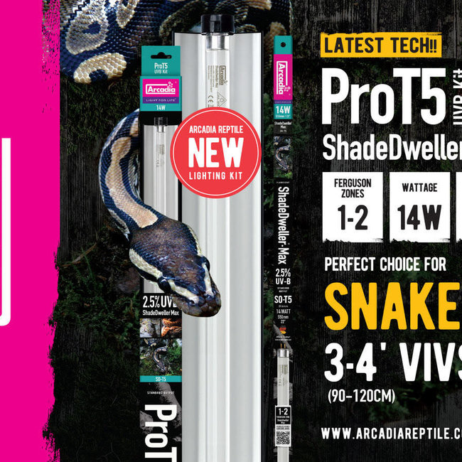 Arcadia Arcadia Pro T5 ShadeDweller-Max 14W 2.5% UVB Kit 22.5"