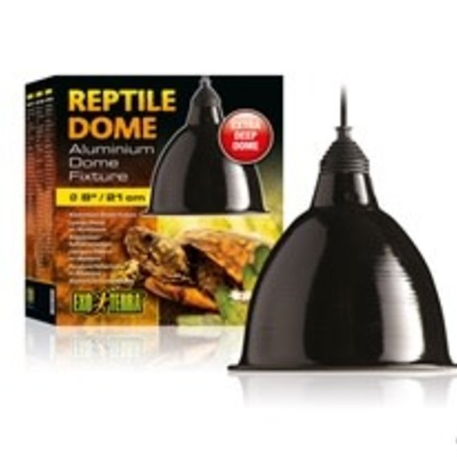 Exo Terra Reptile Aluminum Dome Fixture Large 8"