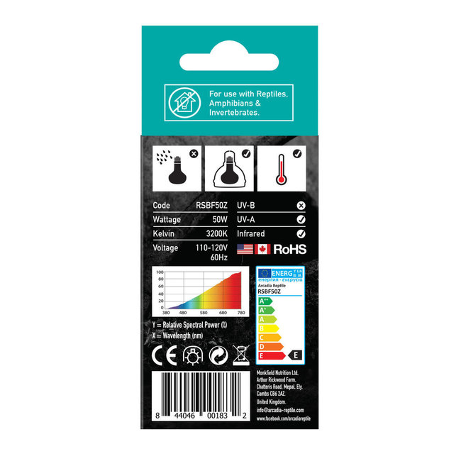 Arcadia Arcadia Solar Basking Floodlight, 50w