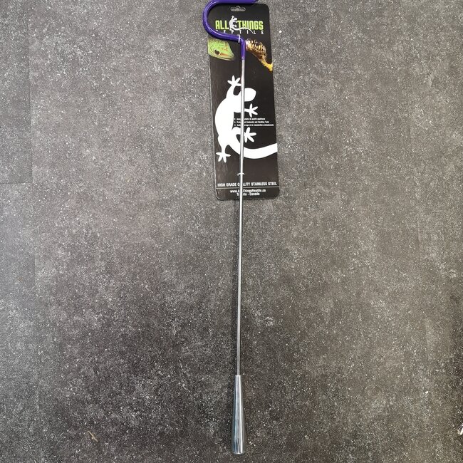 All Things Reptile ATR Stainless Steel Snake Hook 38" with Aluminum Handle
