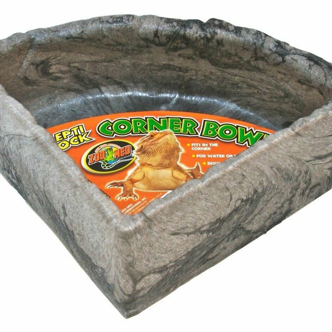 Zoo Med Reptile Rock Corner Dish Large