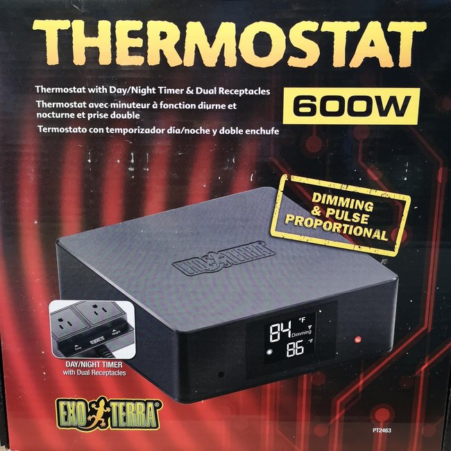 Exo Terra Exo Terra 600 watt Thermostat with Day/Night Timer & Dual Sockets