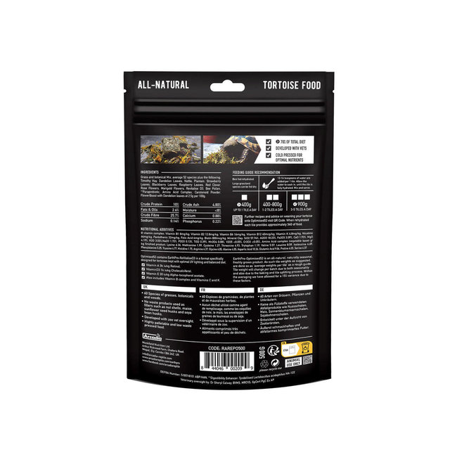 Arcadia Reptile EarthPro Optimised52 Tortoise Food