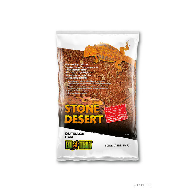 Exo Terra Stone Desert Substrate - Outback Red Stone - 10 kg
