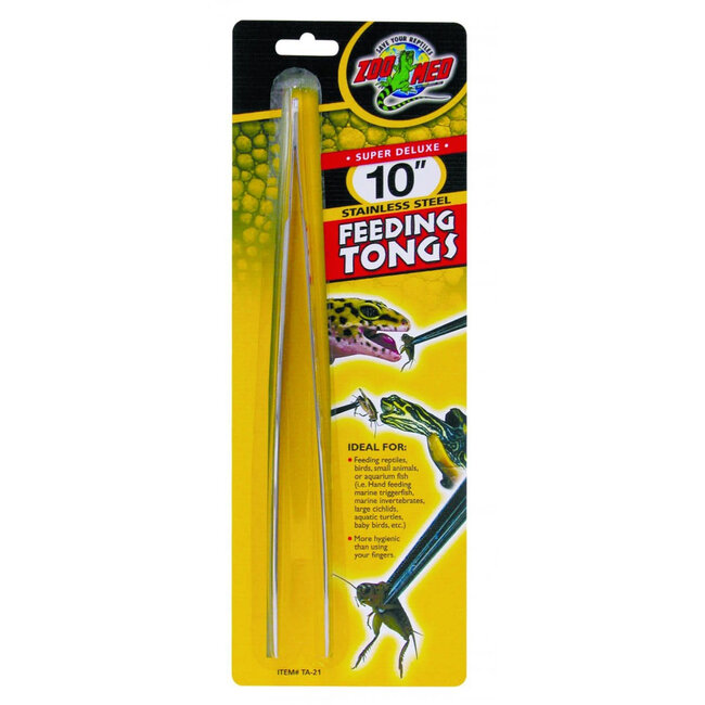 Zoo Med Stainless Steal 10 Inch Feeding Tongs