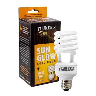 Flukers Flukers Sun Glow Coil Bulb Desert 10.0 UVB 26w