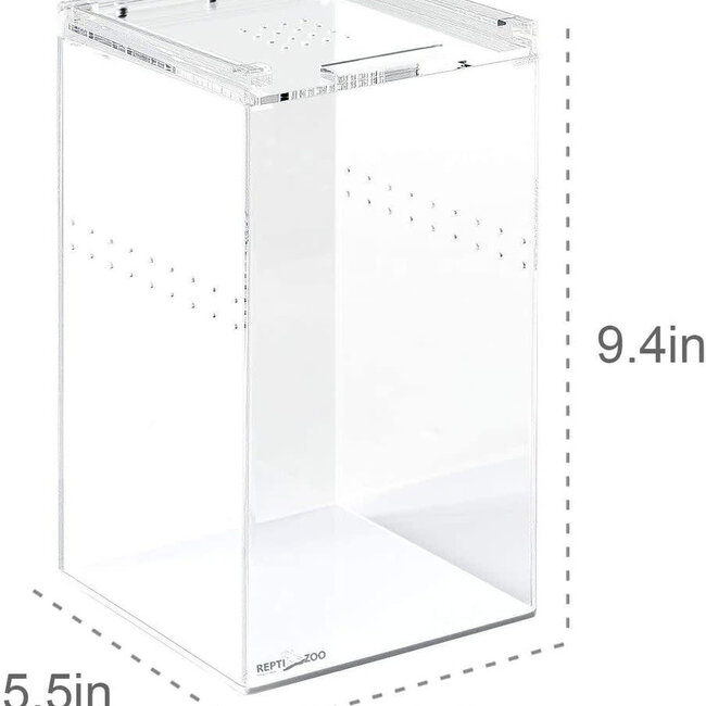 Repti Zoo Magnetic Acrylic Enclosure 5.5" x 5.5" x 9"