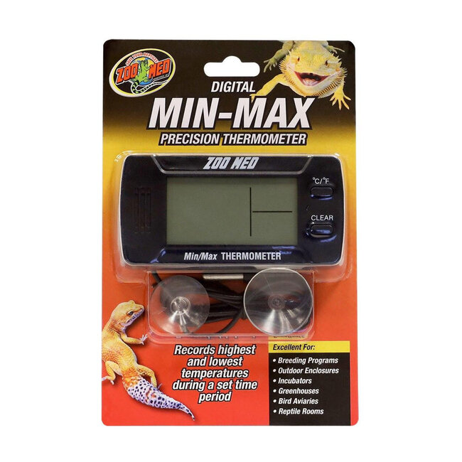 Repti Zoo 3-Channels Wireless Reptile Thermometer and Humidity Gauge Large Screen Display