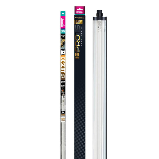 LumenIZE Pro T5 UVB Kit, D3+ Desert, 12% UV-B, 54 Watt