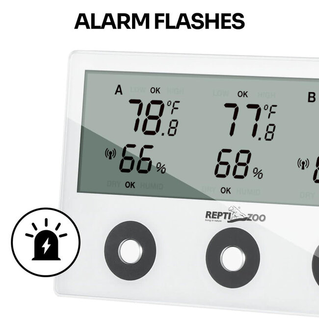 Repti Zoo Wireless 3-Channel Thermo-Hygrometer