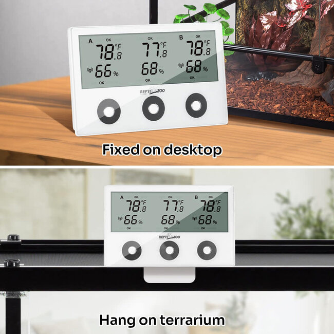 Repti Zoo Repti Zoo Wireless 3-Channel Thermo-Hygrometer